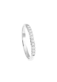 MONCARA - Damen Ring, 375er Weißgold, 10 Diamanten zus. ca. 0,20 Karat - Weißgold