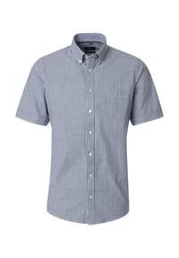 CASAMODA - Herren Freizeithemd Kurzarm gestreift Casual Fit - Blau