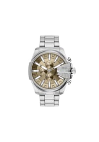 DIESEL® MEGA CHIEF SLIM - Diesel Herrenuhr Mr. Daddy Slim Multifunktionswerk aus Edelstahl, DZ7495 - Silber