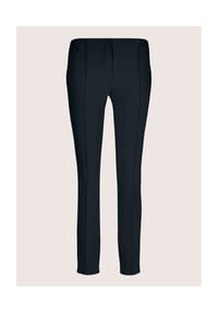 MADELEINE - Schlanke Stretch-Hose mit Biesen - marine