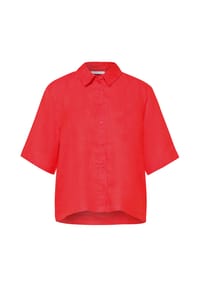 STREET ONE STUDIO - Leinenhemdbluse, Halbarm, für Damen - 17288 CHILI RED