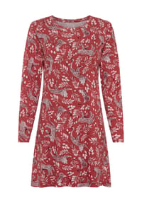 vivance - Sleepshirt Fashionable Nights, Rundhals, für Damen - 21949 BORDEAUX AOP