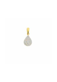 Adelia's - Damen Gold Schmuck 585 Gold Anhänger mit Zirkonia - gold
