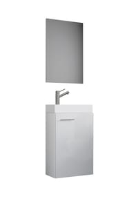 VCM. - 3-tlg Set | Waschplatz für Gäste WC | Gästebad | Waschtisch Toilette | Badmöbel Badezimmer Set - Slito SP - Honig-Eiche