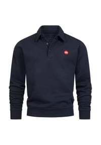 KRONSTADT - Sweatshirt KSLars Polosweater - Black