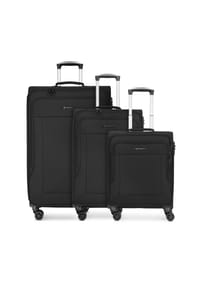 FRANKY Melbourne 3.0 - Melbourne 3.0 4-Rollen Kofferset 3tlg. mit Dehnfalte - black