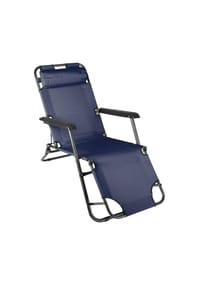 VCM. - Sonnenliege | Gartenliege | Maße ca. 155 x 46 cm | Gartenliege klappbar | Gartenmöbel | Sonnenstuhl | Navy - Blau