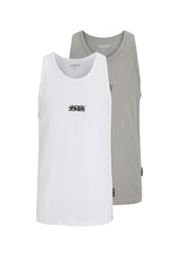 JACK & JONES - Top SAGO Tanktop 2er Pack - grau