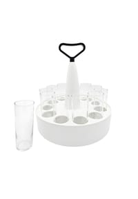 LUXENTU - Kölschkranz-Set mit Gläsern 0,2 l 12er Set transparent - transparent
