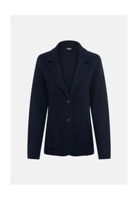 olsen - Cardigan mit Blazerkragen - Black