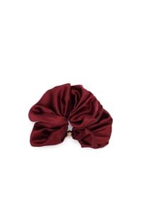 Kazar - Bordeauxfarbenes Haargummi aus Seiden-Satin - 