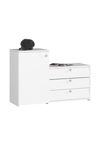 Akord - Schuhschrank S16 mit 4 Klapptüren - sonoma-eiche