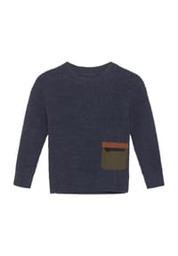 MANGUUN - Pullover, Reißverschlusstasche, für Kinder - 1 DARK BLUE