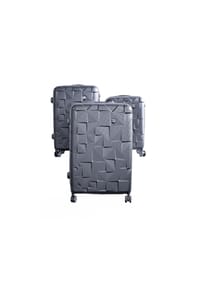 ALMINA® - 3 Tlg. Koffer-Set - ABS Hartschale mit 4 Rädern 360° drehbar Anthrazit - Anthrazit 68 x 28 x 29 cm