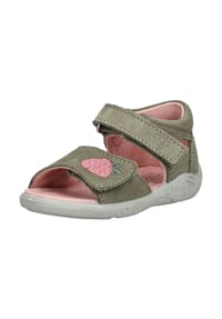 PEPINO® - Leder Sandalen - Grau/Pink