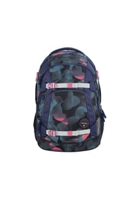 coocazoo MATE - Schulrucksack "Cloudy Peach", Rückenpolster, Emblem, Muster-Mix, für Mädchen - BLAUGRÜN