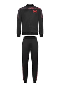 TAPOUT® - Herren Trainingsanzug normale Passform ROOTS TAPTRACK - Black/Green/Grey