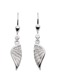 Adelia's - Damen Silber Schmuck 925 Silber Ohrringe  Ohrhänger mit Zirkonia - silber