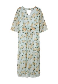 sheego - Abendkleid - zartmint-apricot-gemustert