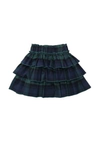 JETTE - Stufenrock, Baumwolle, für Kinder - PINE GREEN CHECK
