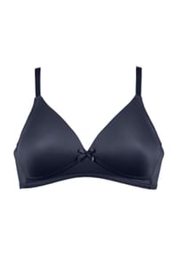 NATURANA - Schalen-BH, Uni, schmale Träger, Schleife, für Damen - dunkelblau