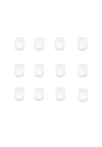 mulex® - Gläser Trinkgläser Set geriffeltt 430ml - Transparent 2x