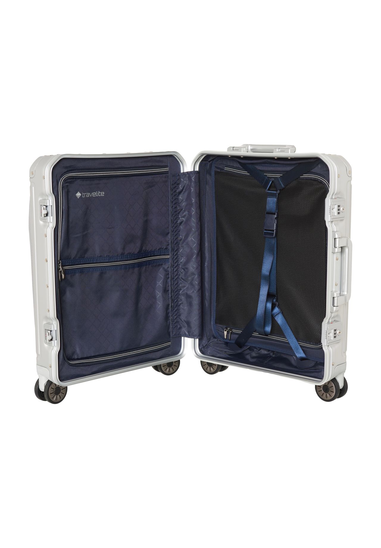 travelite NEXT 4-Doppelrollen-Trolley, Hartschale, TSA Schloss  