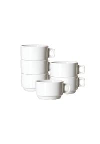 Ritzenhoff & Breker Kaffeetassen mit Untertassen Bianco 190 ml 6er Set weiß - BIANCO - weiß