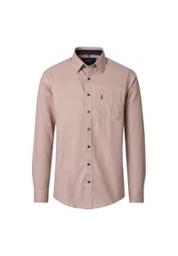 CASAMODA - Herren Freizeithemd Langarm kariert Casual Fit - Rot