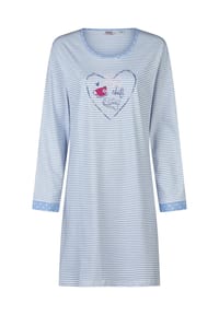 hajo - Nachthemd Premium Cotten - Hellblau
