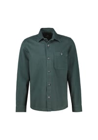 LERROS - Unifarbenes Herrenhemd aus strukturierter Baumwolle - CEDAR GREEN
