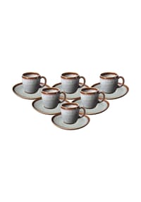 like. by Villeroy & Boch Kaffeetassen mit Untertassen Lave 190 ml 6er Set - LAVE - beige