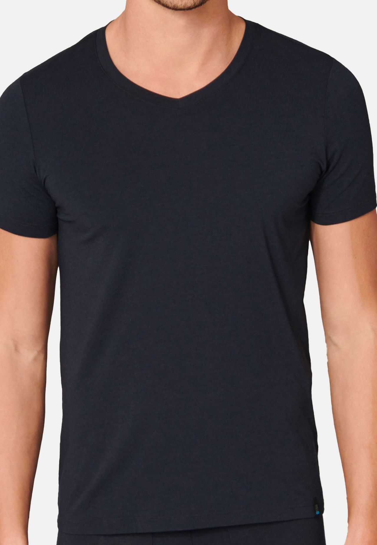 Schiesser Long Life Soft Unterhemd, V-Ausschnitt, FüR Herren, Schwarz, M