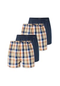 SCHIESSER - Boxer Boxershorts - dunkelblau,hell-gelb