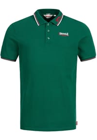 LONSDALE™ - Herren Poloshirt schmale Passform LION - Black/Dark Red/White