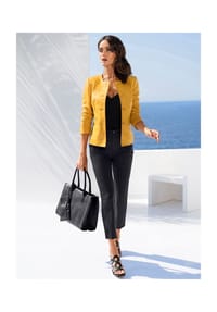 heine - Leder-Jacke - sonnengelb