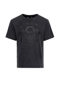 KING KEROSIN - Print-Shirt Acid-Wash Don't Tread On Me - blau