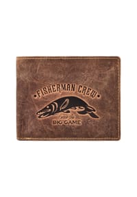 GREEN BURRY Karpfen - Karpfen Geldbörse Leder 12.5 cm - brown