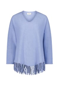 CARTOON - Pullover, Fransen, für Damen - 8713 BLUE MELANGE