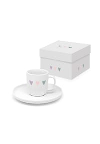 ppd - Espressotasse Heart Infusion Matte Espresso, 2-tlg., in Geschenkbox, 75 ml - Mehrfarbig