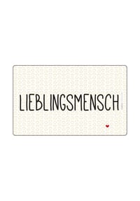 ppd - Frühstücksbrettchen Tray Lieblingsmensch, Resopal, Weiß, 14.3 x 23.3 cm - Weiß