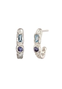 HAZE & GLORY - Ohrringe Ohrstecker Topaz Hellblau 925 Sterling Silber - Silber