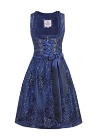 MarJo - Dirndl, knielang, eckiger Ausschnitt, für Damen - 4752 DEEP OCEAN B