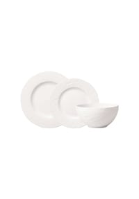 Villeroy & Boch Teller-Set, 12tlg,  4 Personen Manufacture Rock blanc - Manufacture - weiß