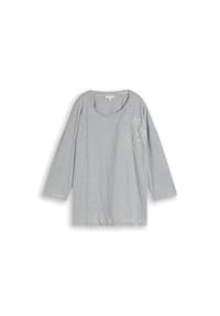 TOM TAILOR plus - Shirt, Baumwolle, für Damen - 40889 WHT NAVY STR