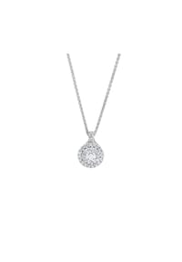 VANDENBERG - Damen Kette mit Anhänger, 585er Weißgold mit 36 Diamanten, zus. ca. 0,5 Karat - WEISSGOLD