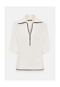 olsen - Pullover mit maritimen Kragen und 1/3-Ärmeln - Off White