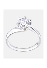 Diamant L'eternel - Solitär Ring, mit Zirkonia, 375 Weißgold - white gold