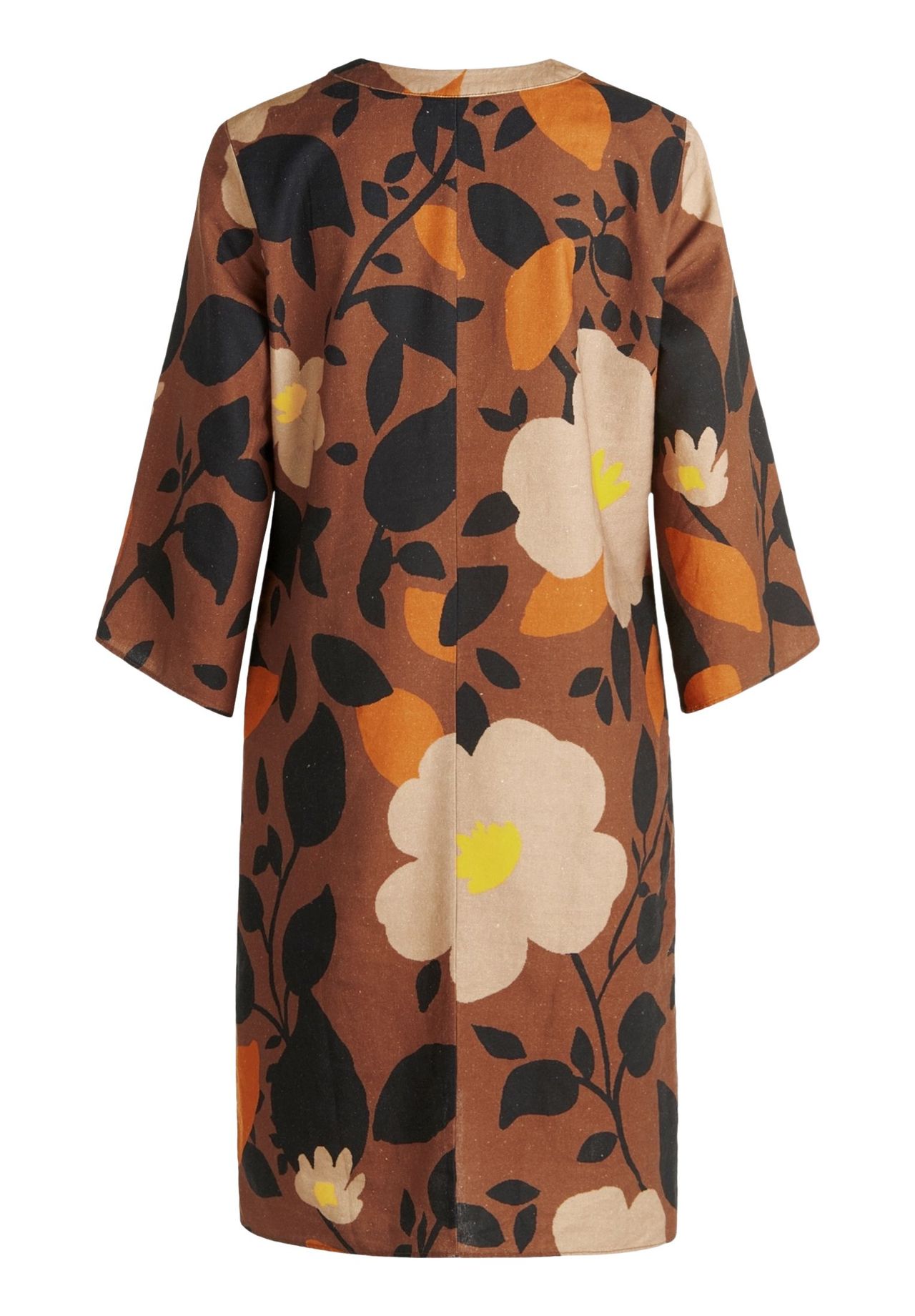 Cartoon Sommerkleid, V-Ausschnitt, FüR Damen, Braun, 40