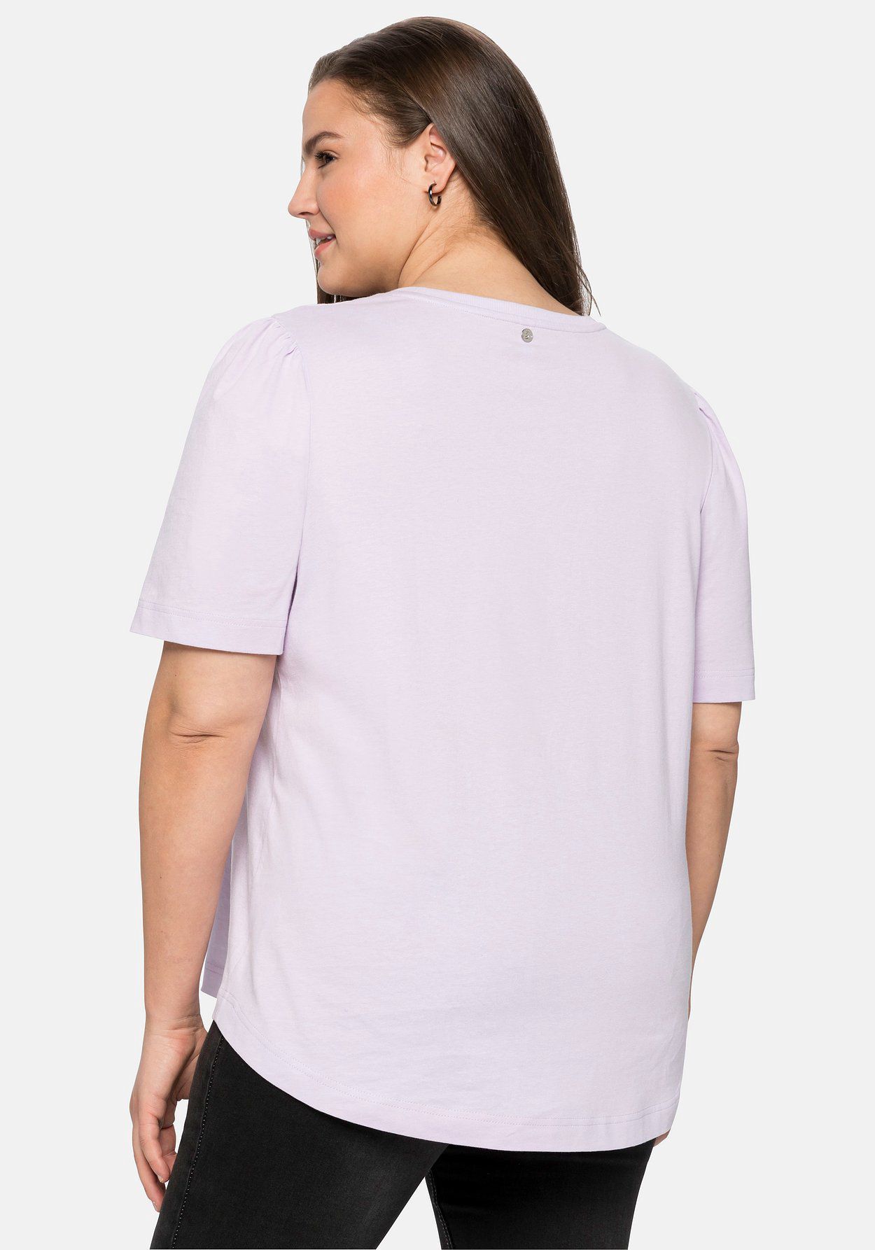 sheego Shirt aus Baumwolle mit Frontdruck | GALERIA